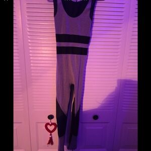 Free People Gray and Black Jumpsuit